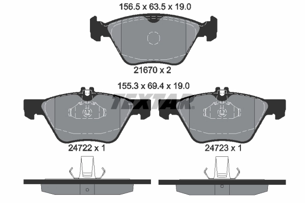 Brake Pad Set, disc brake Q+ 2472201