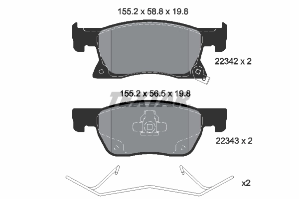 Brake Pad Set, disc brake 2234201