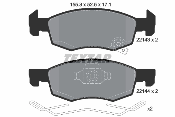 Brake Pad Set, disc brake Q+ 2214301