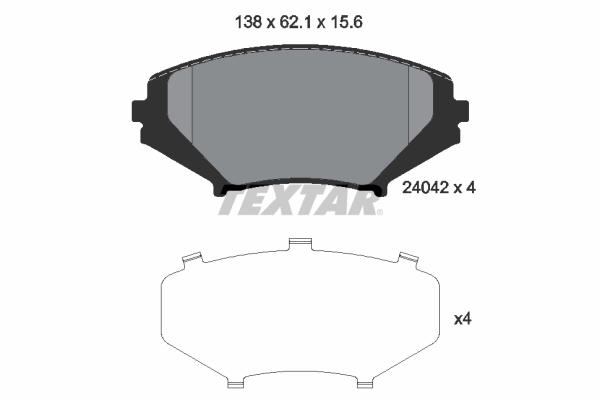 Brake Pad Set, disc brake 2404201