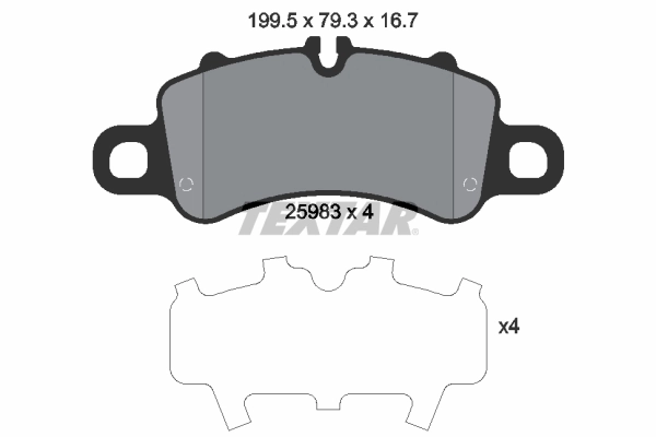 Brake Pad Set, disc brake 2598301