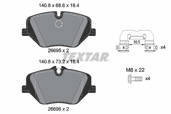 Brake Pad Set, disc brake Q+ 2669501