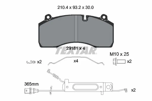 Brake Pad Set, disc brake 2918101