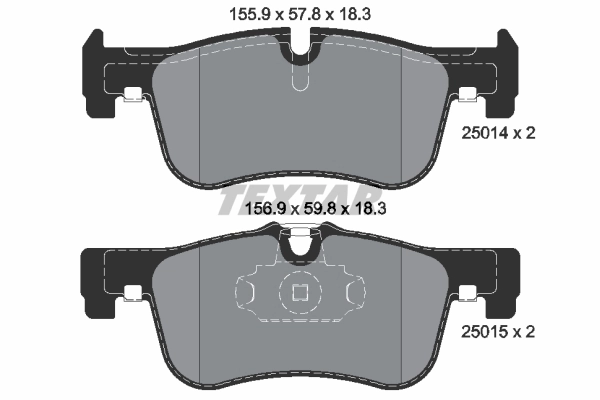 Brake Pad Set, disc brake Q+ 2501401