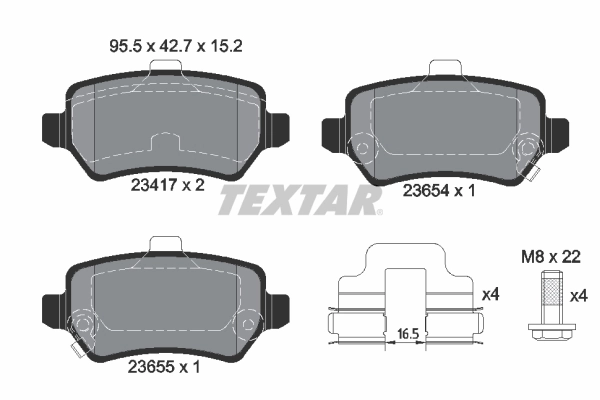 Brake Pad Set, disc brake 2341703