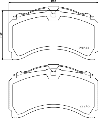 Brake Pad Set, disc brake 2924401