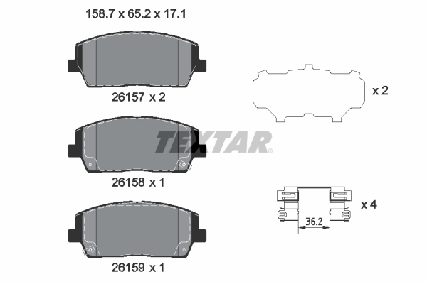 Brake Pad Set, disc brake Q+ 2615701