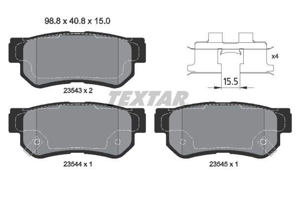 Brake Pad Set, disc brake Q+ 2354306