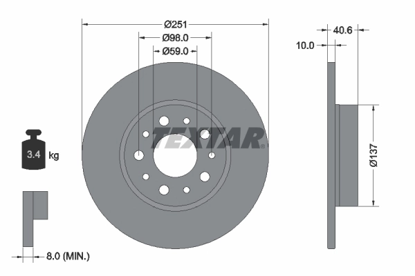 Brake Disc PRO 92244303
