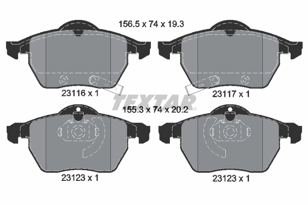 Brake Pad Set, disc brake Q+ 2311701