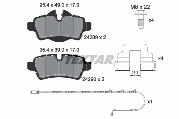 Brake Pad Set, disc brake Q+ 2428904