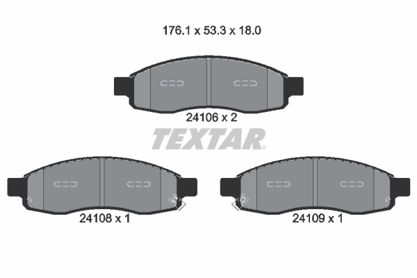 Brake Pad Set, disc brake 2410601