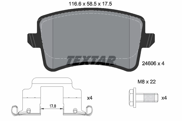 Brake Pad Set, disc brake Q+ 2460602