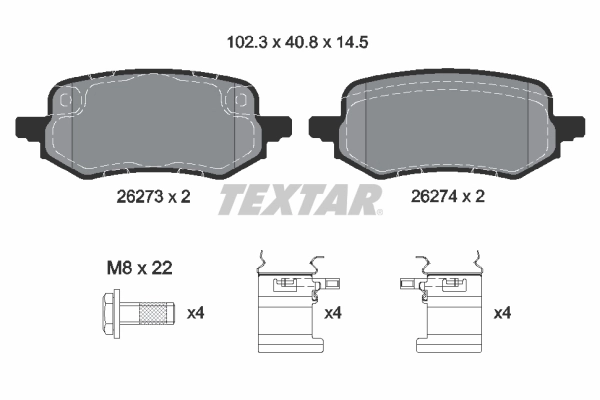 Brake Pad Set, disc brake 2627301