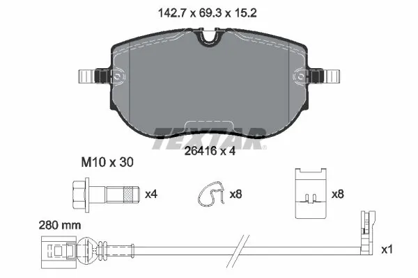 Brake Pad Set, disc brake Q+ 2641601