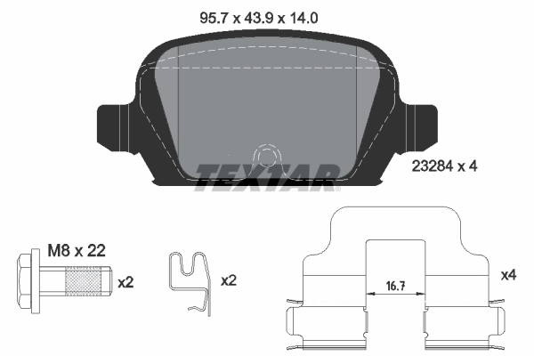 Brake Pad Set, disc brake 2328404