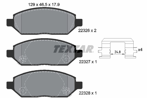 Brake Pad Set, disc brake Q+ 2232601