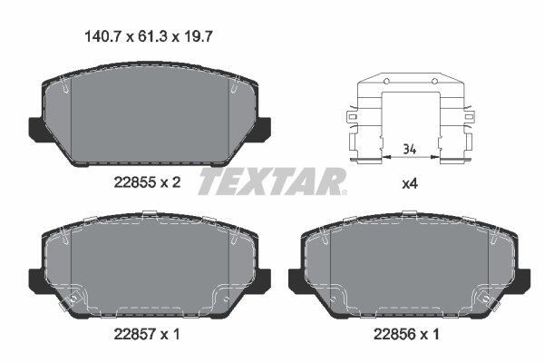 Brake Pad Set, disc brake Q+ 2285501
