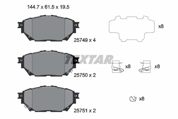Brake Pad Set, disc brake 2574901