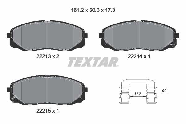 Brake Pad Set, disc brake Q+ 2221301