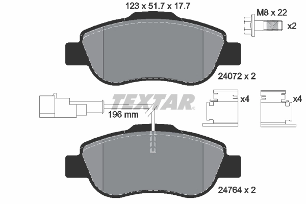 Brake Pad Set, disc brake Q+ 2476401