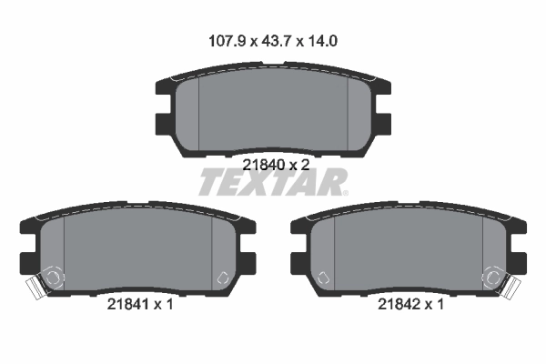 Brake Pad Set, disc brake 2184002