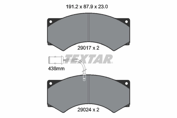 Brake Pad Set, disc brake 2901704