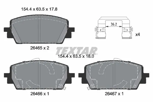 Brake Pad Set, disc brake Q+ 2646501