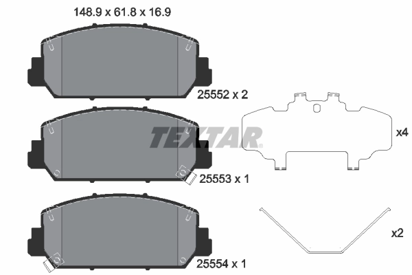 Brake Pad Set, disc brake 2555201