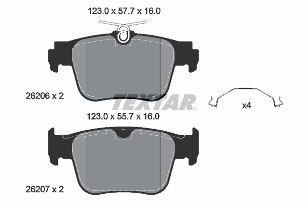 Brake Pad Set, disc brake 2620601