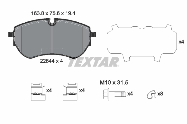 Brake Pad Set, disc brake Q+ 2264401