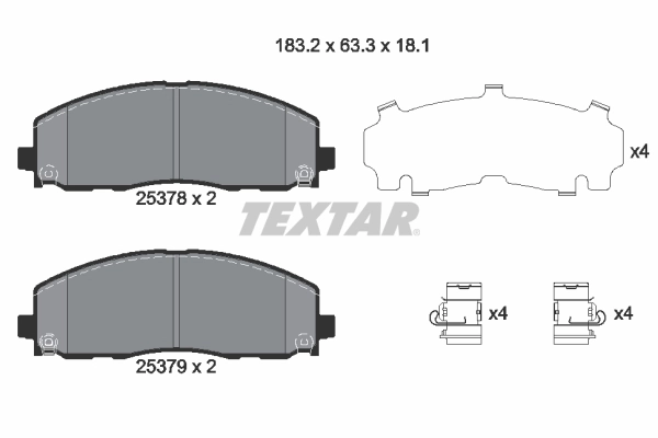 Brake Pad Set, disc brake 2537801