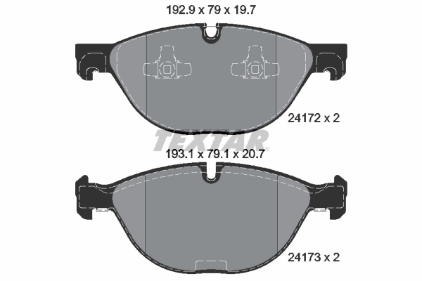 Brake Pad Set, disc brake Q+ 2417201