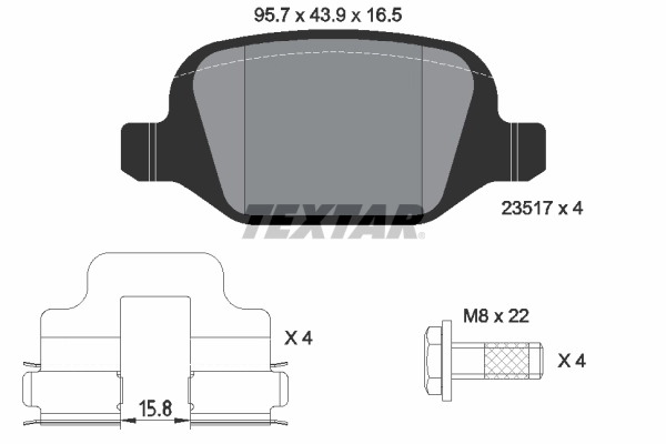 Brake Pad Set, disc brake 2351703
