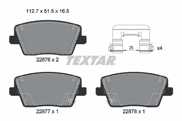 Brake Pad Set, disc brake Q+ 2287603