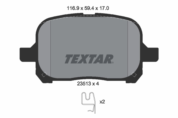 Brake Pad Set, disc brake 2351302