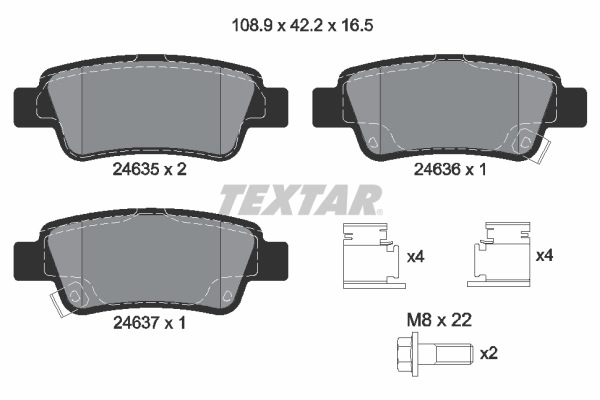 Brake Pad Set, disc brake Q+ 2463501