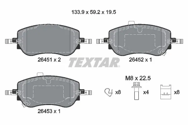 Brake Pad Set, disc brake Q+ 2645101
