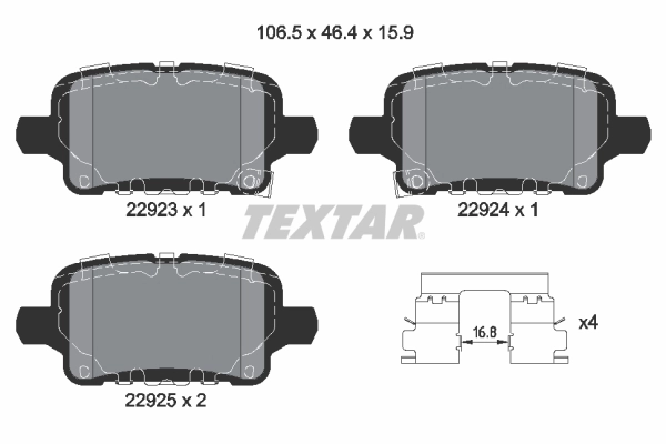 Brake Pad Set, disc brake 2292301