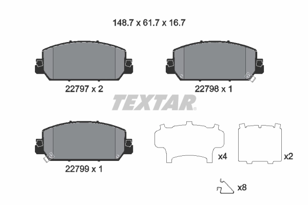 Brake Pad Set, disc brake 2279701