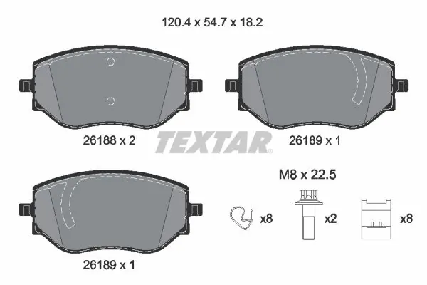 Brake Pad Set, disc brake Q+ 2618801