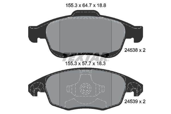 Brake Pad Set, disc brake Q+ 2453801