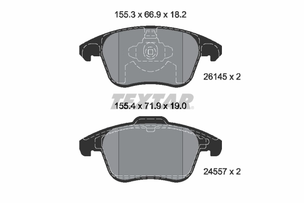 Brake Pad Set, disc brake 2614501