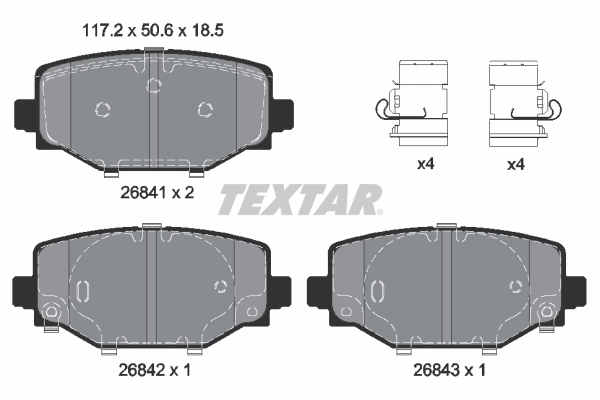 Brake Pad Set, disc brake 2684101