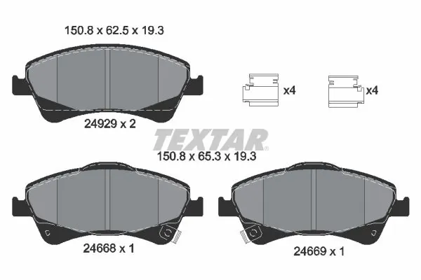 Brake Pad Set, disc brake Q+ 2466801