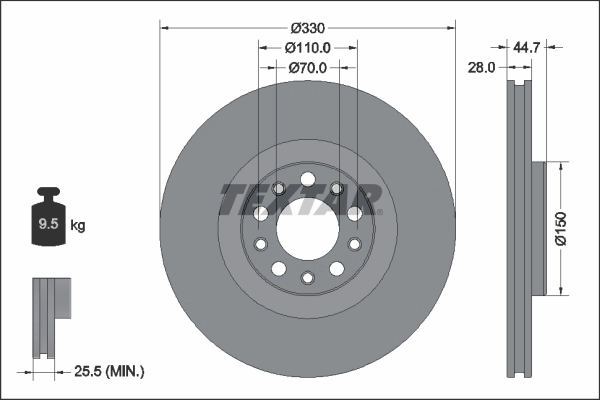 Brake Disc PRO+ 92337905