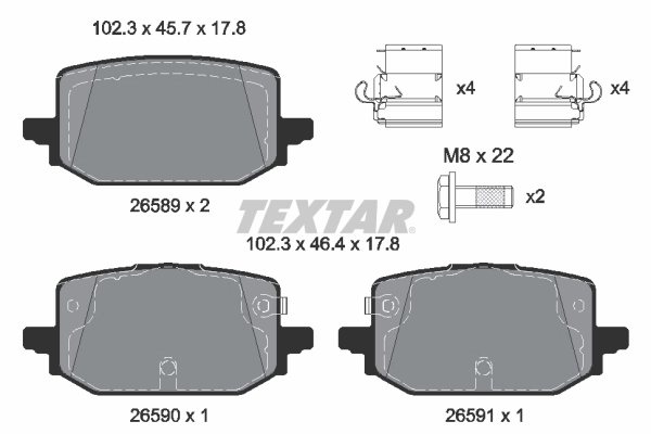 Brake Pad Set, disc brake Q+ 2658901