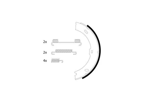 Brake Shoe Set, parking brake 91066800