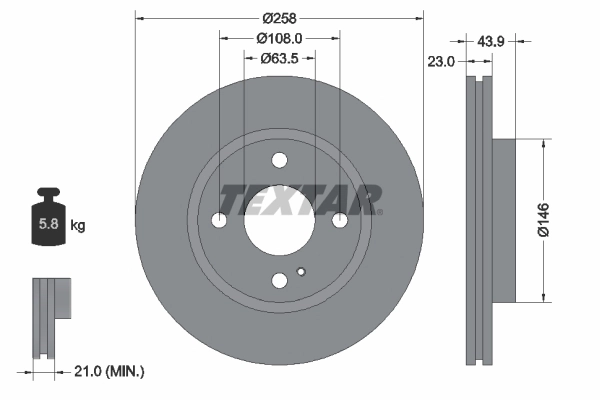 Brake Disc PRO+ 92176005