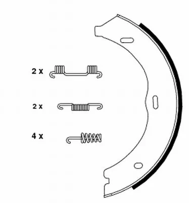 Brake Shoe Set, parking brake 91061900